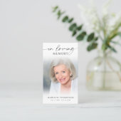 Funeral In Loving Memory Photo Prayer Card 名刺 (スタンド正面)