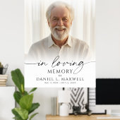 Funeral In Loving Memory Photo Welcome Sign ポスター (ホームオフィス)