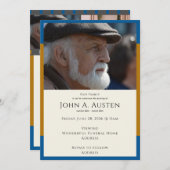 Funeral Invitation Card – Celebration of Life セーブザデート (正面/裏面)