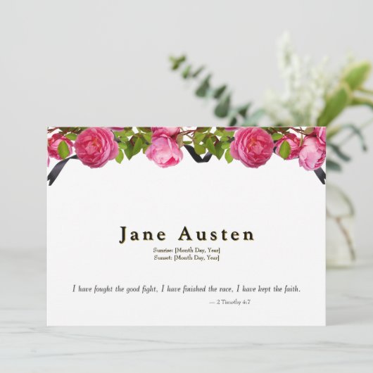 Funeral Invitation - Editable  セーブザデート (スタンド正面)