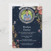 Funeral Invitation Template Elegant Memorial 招待状 (正面)