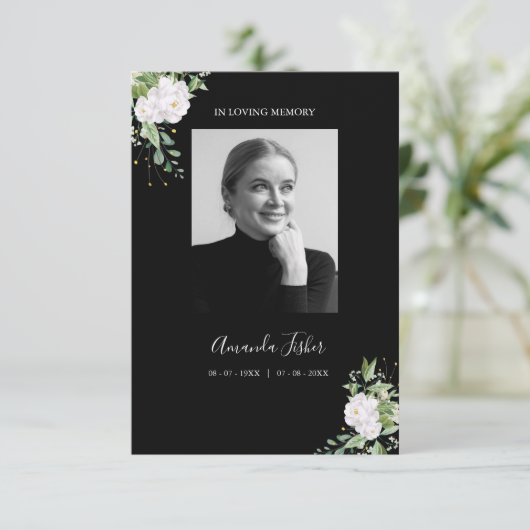 Funeral Loved One on White Floral Wreath Memorial (スタンド正面)