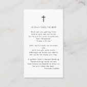 Funeral Loving Memory Photo Cross Prayer Card 名刺 (裏面)