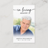 Funeral Loving Memory Photo Cross Prayer Card 名刺 (正面)