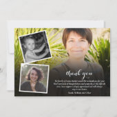 Funeral Memorial 4 Photo Collage Script サンキューカード (正面)