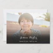 Funeral Memorial 4 Photo Collage Script サンキューカード (裏面)