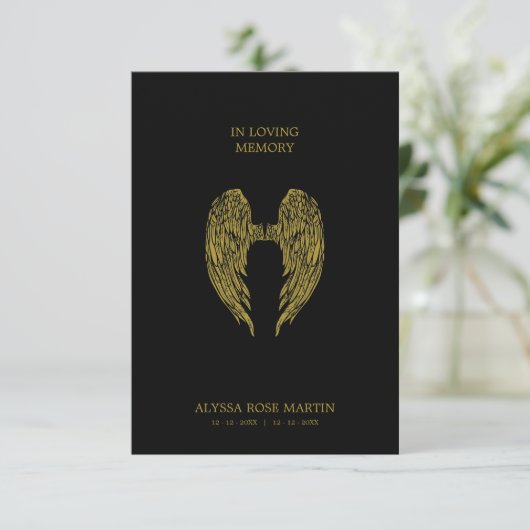 Funeral Memorial Angel Wings Dear One Passed Away (スタンド正面)