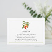 Funeral Memorial Chili Pepper Thank You Note Card サンキューカード (スタンド正面)