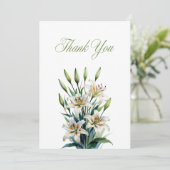  Funeral Memorial Elegant Memorial Thank You サンキューカード (スタンド正面)