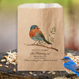 Funeral Memorial Favor Bluebird Bird Seed  フェイバーバッグ