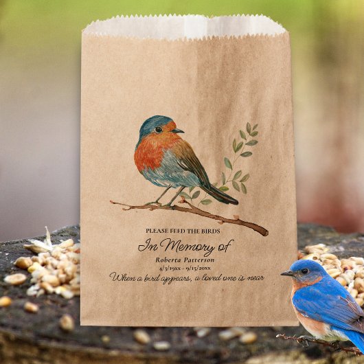 Funeral Memorial Favor Bluebird Bird Seed  フェイバーバッグ
