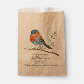 Funeral Memorial Favor Bluebird Bird Seed  フェイバーバッグ (正面)