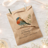 Funeral Memorial Favor Bluebird Bird Seed  フェイバーバッグ (クリップ留めされた状態)