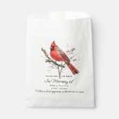 Funeral Memorial Favor Cardinal Bird Seed フェイバーバッグ (正面)