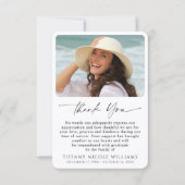 Funeral Memorial Forever In Our Hearts Photo サンキューカード (正面)