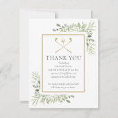 Funeral Memorial Greenery Golfer Photo サンキューカード (正面)