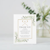 Funeral Memorial Greenery Golfer Photo サンキューカード (スタンド正面)