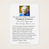 Funeral Memorial Holy Card St. John of the Cross (裏面)