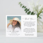 Funeral Memorial In Loving Memory Photo サンキューカード (スタンド正面)