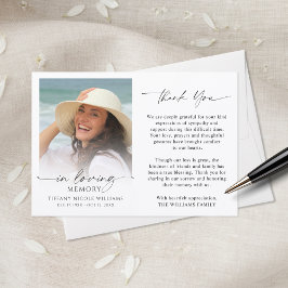 Funeral Memorial In Loving Memory Photo サンキューカード