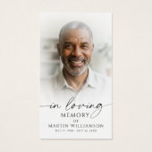 Funeral Memorial Loving Memory Photo Prayer Card (正面)
