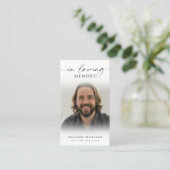 Funeral Memorial Loving Memory Photo Prayer Card 名刺 (スタンド正面)