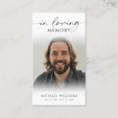 Funeral Memorial Loving Memory Photo Prayer Card 名刺 (正面)