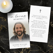 Funeral Memorial Loving Memory Photo Prayer Card 名刺