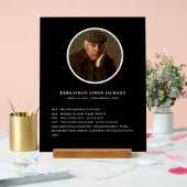 Funeral Memorial - Personal Details Display アクリルサイン (ウェディング)