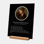 Funeral Memorial - Personal Details Display アクリルサイン (傾斜)