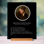 Funeral Memorial - Personal Details Display アクリルサイン (ニュートラル)