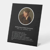 Funeral Memorial - Personal Details Display 台座サイン (正面)