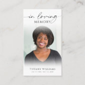 Funeral Memorial Photo Cross Christian Prayer Card 名刺 (正面)