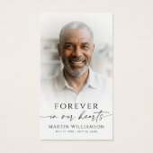 Funeral Memorial Photo Cross Sympathy Prayer Card (正面)