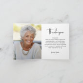 Funeral Memorial Photo Folded サンキューカード (内部)
