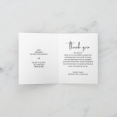 Funeral Memorial Photo Folded サンキューカード (内部)