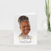 Funeral Memorial Photo Folded サンキューカード (正面)