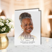 Funeral Memorial Photo Folded サンキューカード