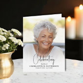 Funeral Memorial Photo Folded サンキューカード