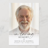 Funeral Memorial Photo In Loving Memory プログラム (正面)