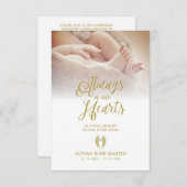 Funeral Memorial Photo Litlle Angel Wings Dear One (正面/裏面)