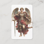 Funeral Memorial Prayer Card Archangel Michael 名刺 (正面)