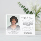 Funeral Memorial Thank You In Loving Memory Photo  サンキューカード (スタンド正面)