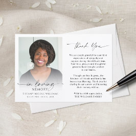 Funeral Memorial Thank You In Loving Memory Photo サンキューカード