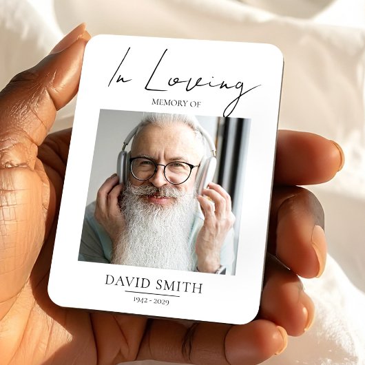 Funeral Memory Photo for Grandpa Sympathy Keepsake マグネット