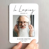 Funeral Memory Photo for Grandpa Sympathy Keepsake マグネット