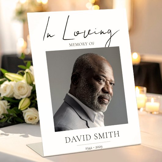 Funeral Memory Photo Minimalist Classic 台座サイン