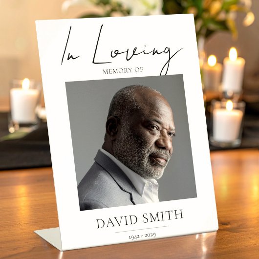 Funeral Memory Photo Minimalist Classic 台座サイン