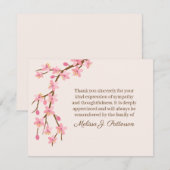 Funeral Note Thank you Bereavement Cherry Blossoms サンキューカード (正面/裏面)