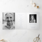 Funeral Obituary Order of Service hummingbird 三つ折りプログラム (内部)